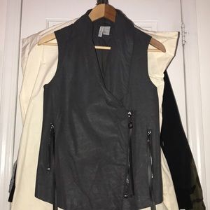 H&M Divided Faux Pebbled Leather Vest